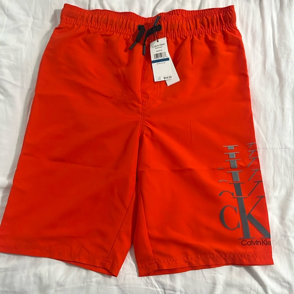CALVIN KLEIN Big Boys Ombre Logo Swim Trunks SIZE XL (18/20)